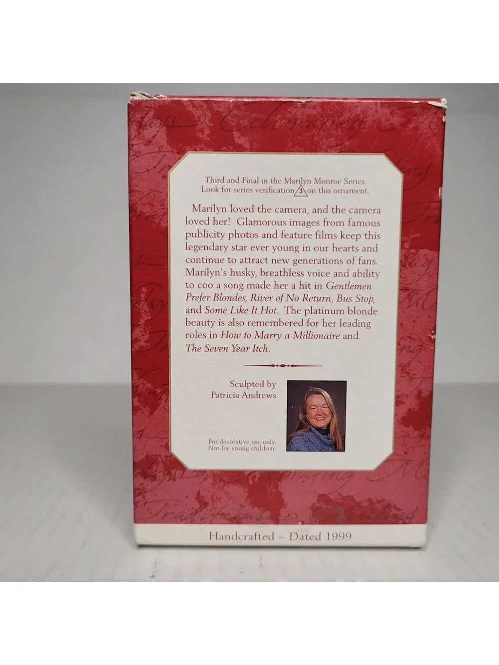 Hallmark Ornaments Marilyn Monroe 1999